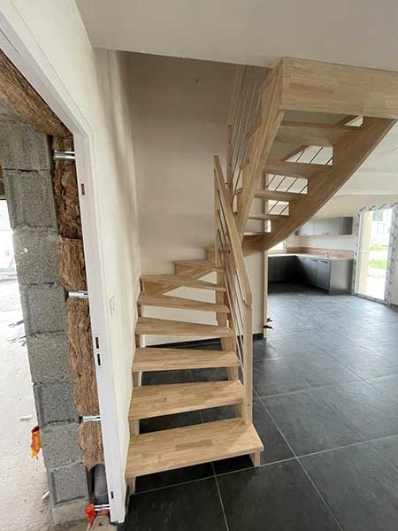 Escalier à l'anglaise en bois
