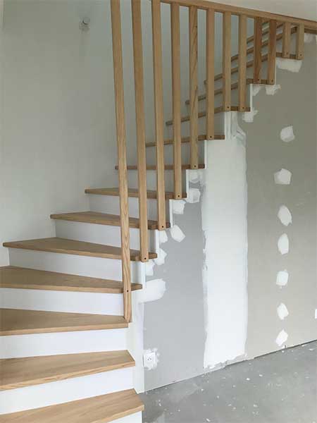 Escalier à l'anglaise en bois
