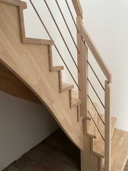 Escalier à l'anglaise en bois