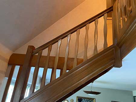 Garde-corps en bois avant les travaux