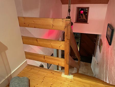 Garde-corps en bois avant les travaux