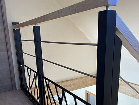 Escalier en bois après les travaux