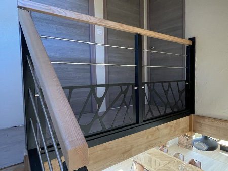 Escalier en bois après les travaux