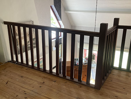 Escalier en bois avant les travaux